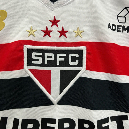 kids sao paulo home jersey 25/26 home football kit soccer jersey